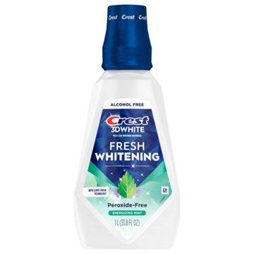 Crest 3D White Fresh Whitening Mouthwash - Energizing Mint, 33.8 oz