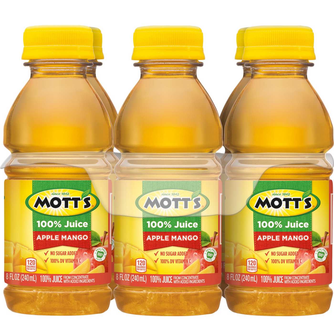 Mott's 100% Juice Apple Mango 8 oz Bottles; image 1 of 5