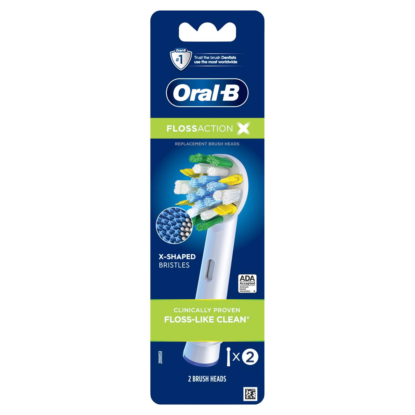 Oral-B FlossAction Replacement Electric Toothbrush Heads; image 1 of 3