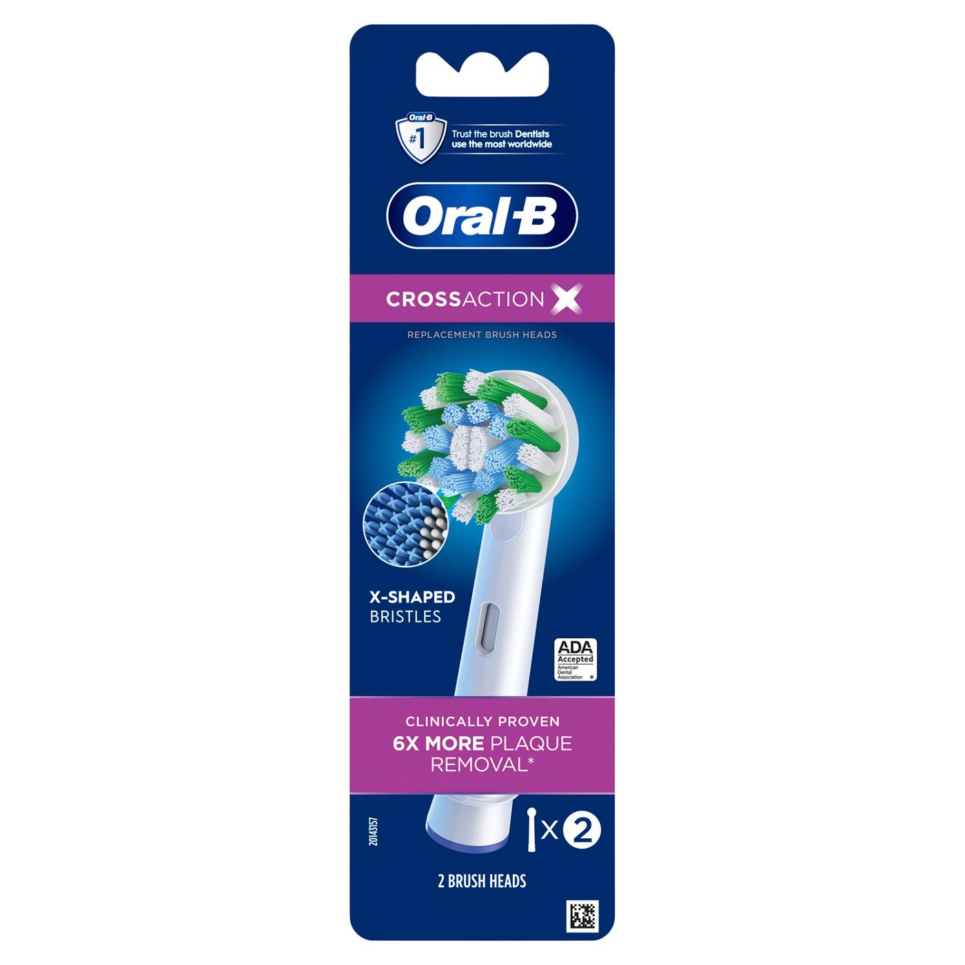 Oral-B Cross Action Replacement Electric Toothbrush Heads; image 1 of 3
