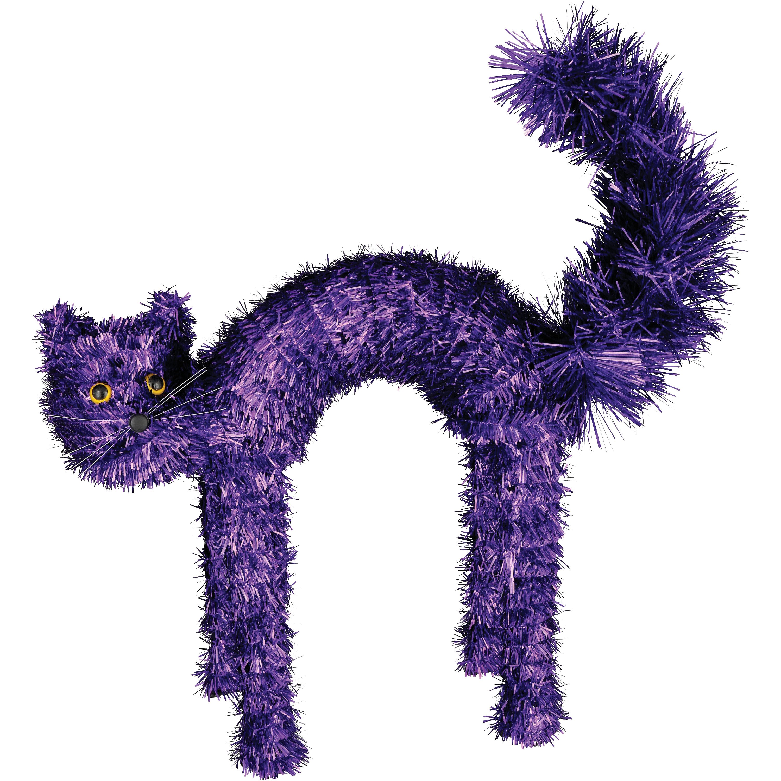 FC Young 3D Tinsel Halloween Cat Purple Shop Seasonal decor at HEB