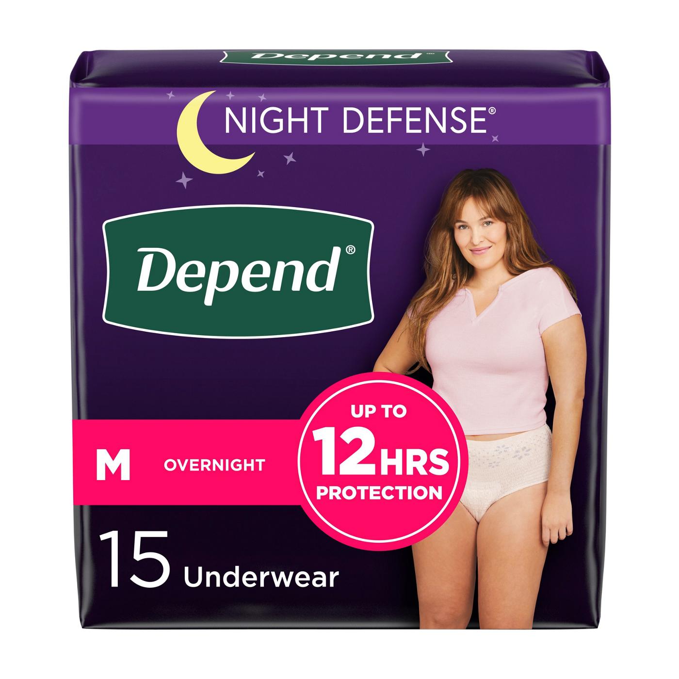 Depend Night Defense Adult Incontinence Overnight Underwear - Medium - Shop  Incontinence at H-E-B