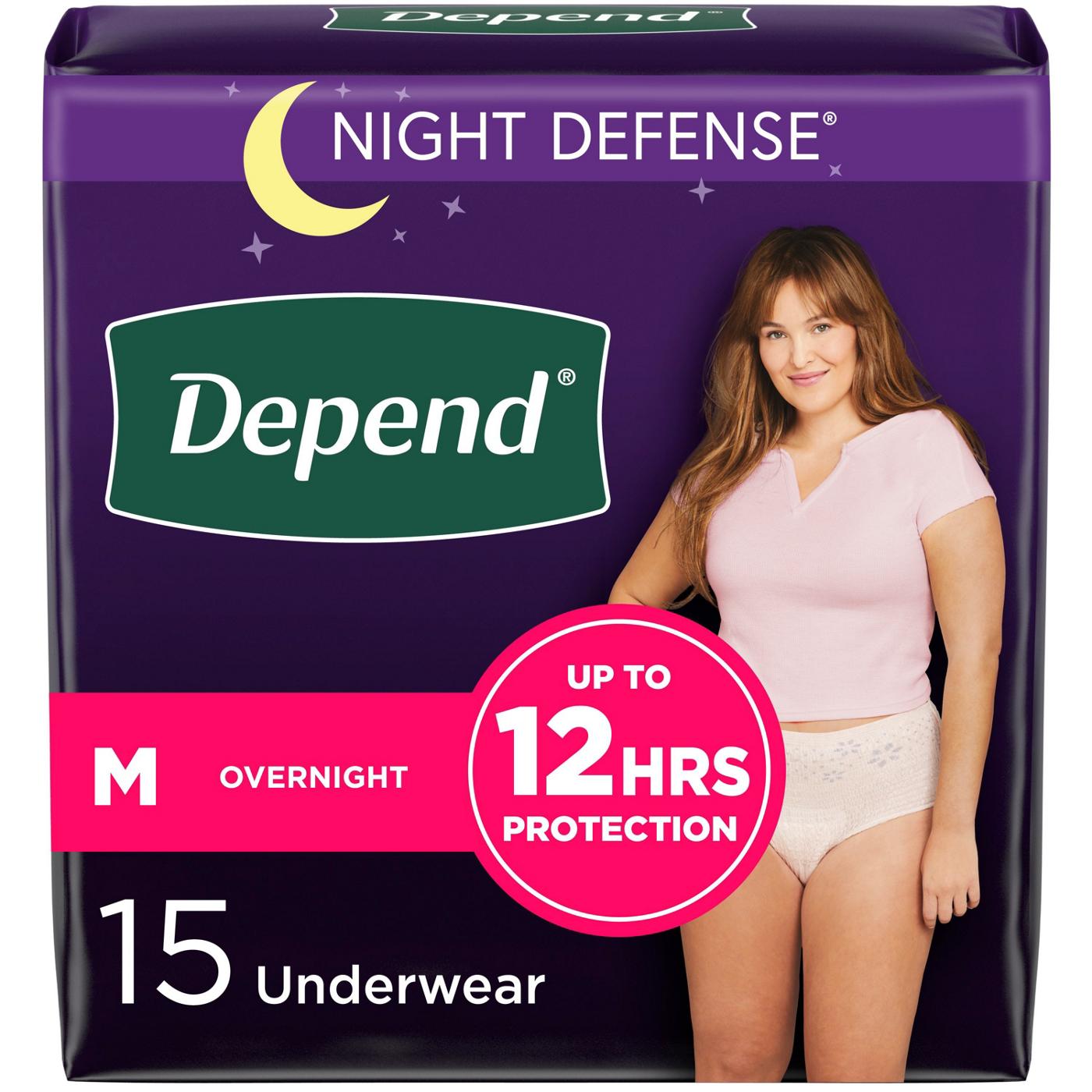 Depend Night Defense Adult Incontinence Overnight Underwear