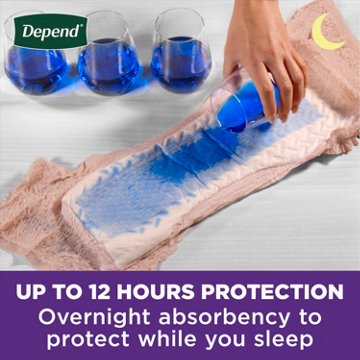 Depend Night Defense Adult Incontinence Overnight Underwear - Medium, 15 ct