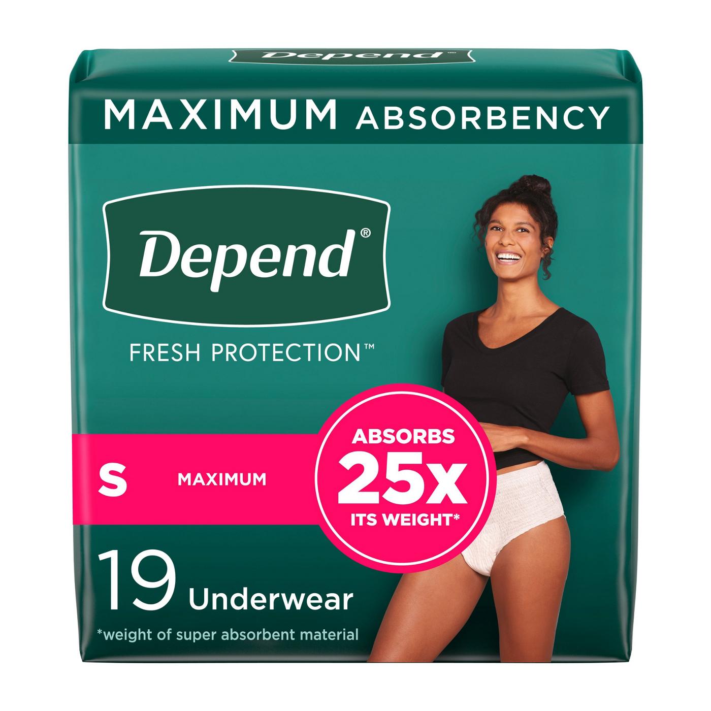 Depend Fresh Protection Adult Incontinence Maximum Underwear - Small; image 1 of 6