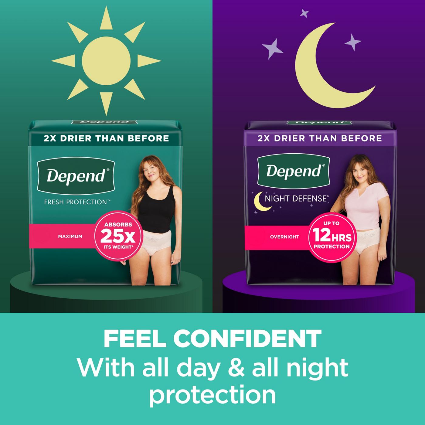 Depend Fresh Protection Adult Incontinence Maximum Underwear - Small; image 7 of 7