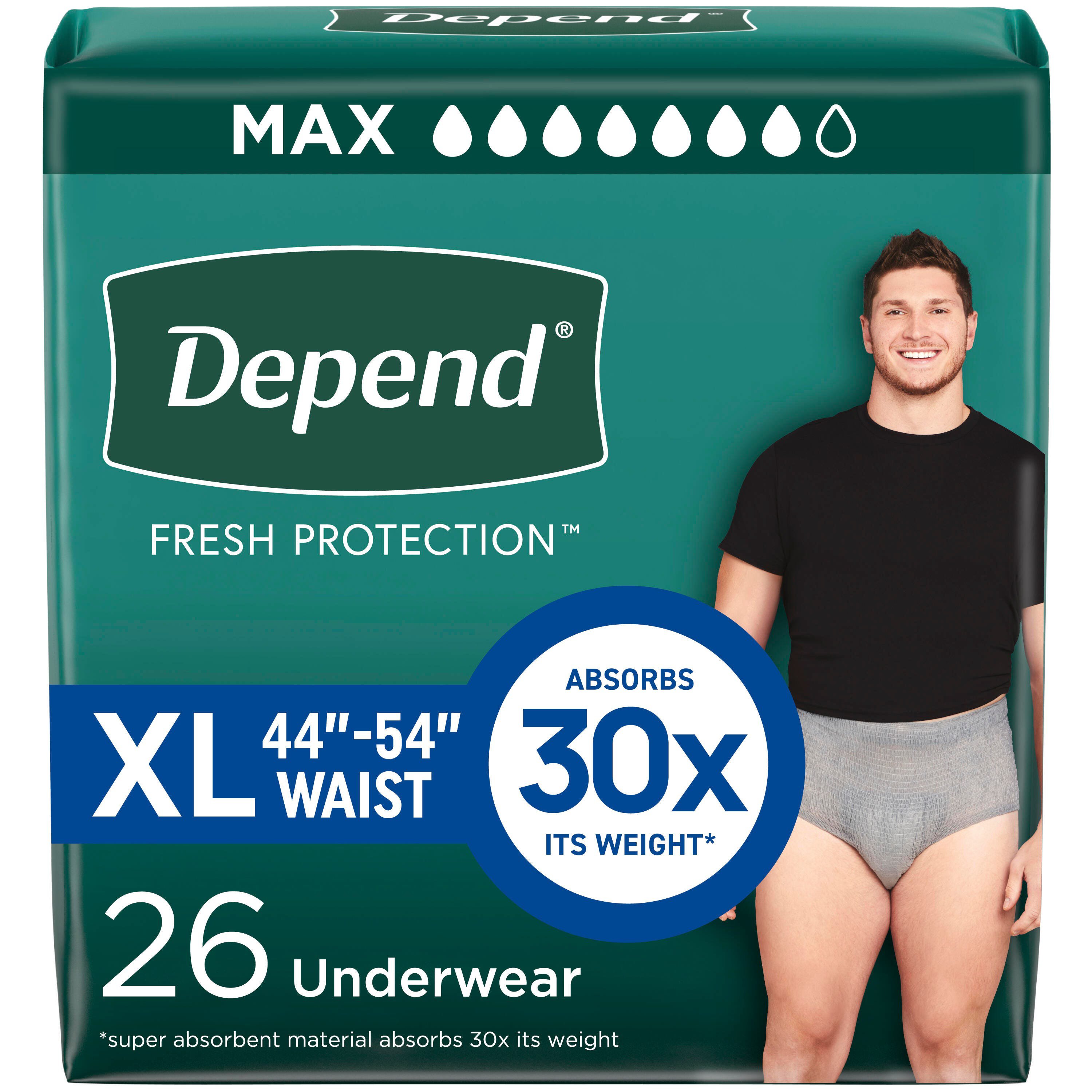 Depend Fitflex Underwear Men's Extra Large Value Pack Shop Incontinence at HEB