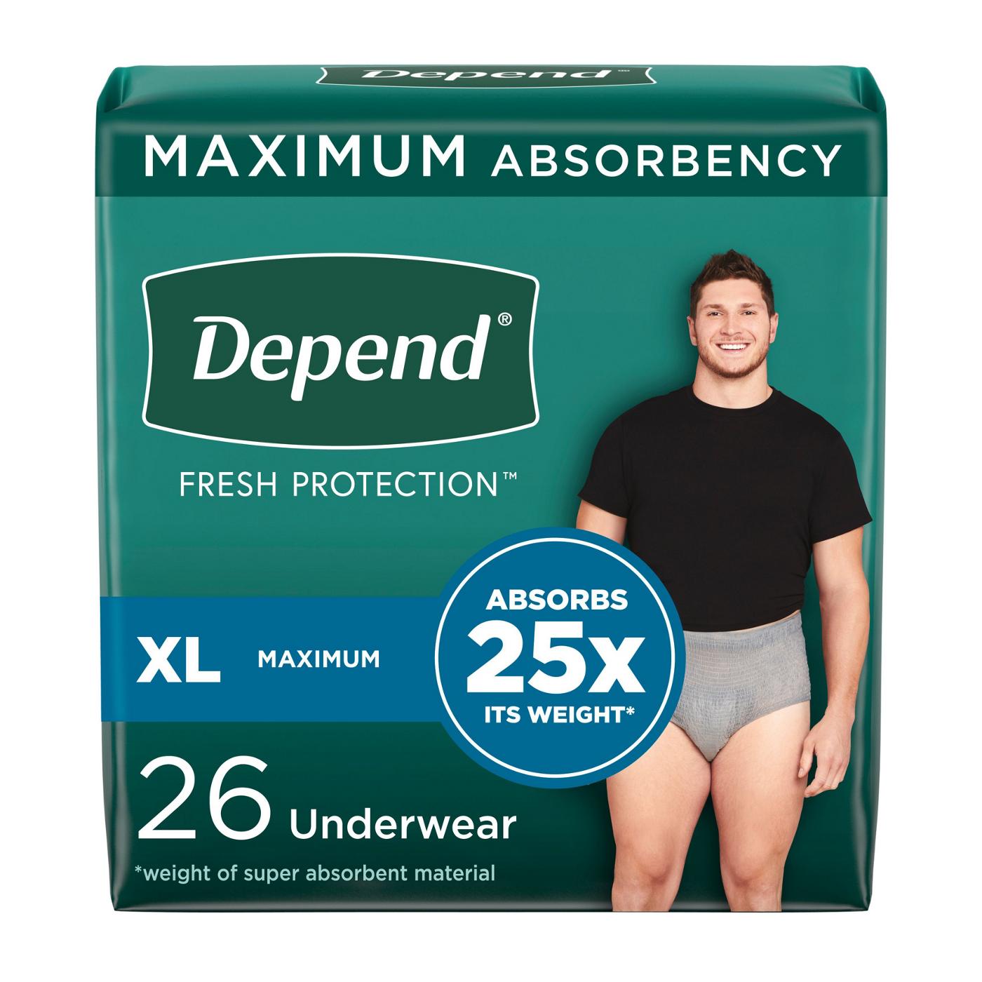 Depend Fresh Protection Adult Incontinence Underwear - XL - Shop
