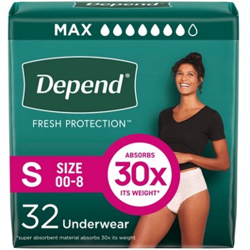 Depend Fresh Protection Adult Incontinence Maximum Underwear - Small, 32 ct