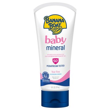 Banana Boat Baby 100% Mineral Sunscreen Lotion - SPF 50+, 6 oz