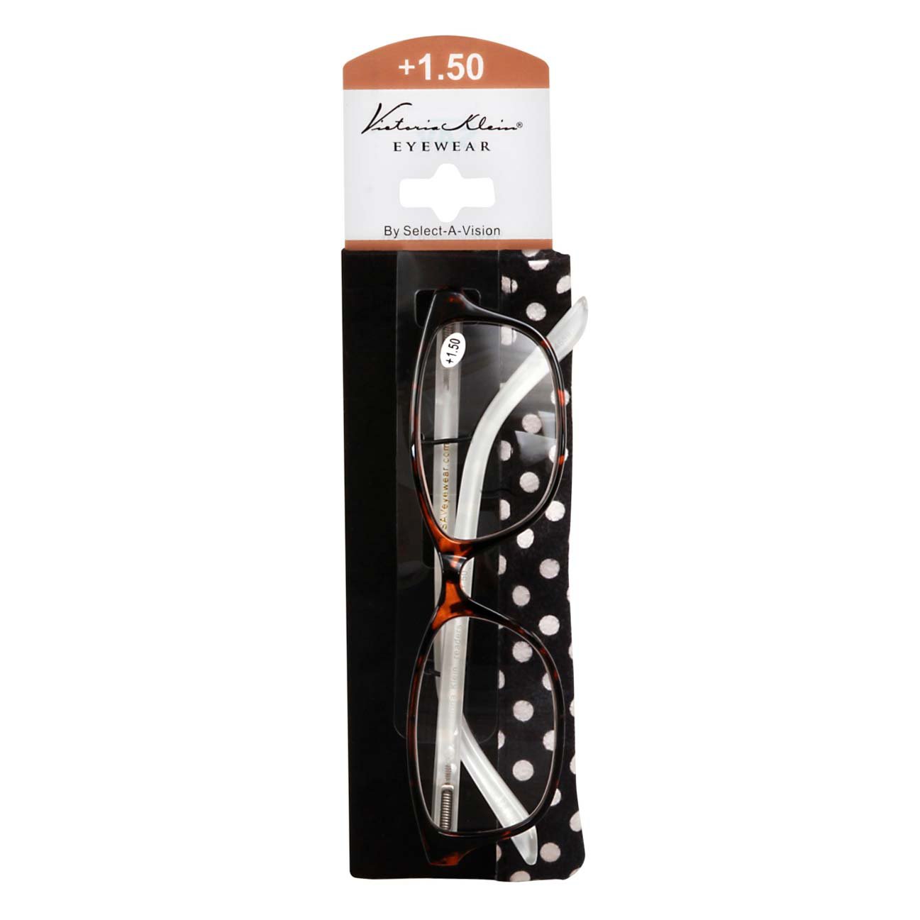 Victoria Klein Select A Vision Full Rim Plastic Polka Dot Case +1.50 ...