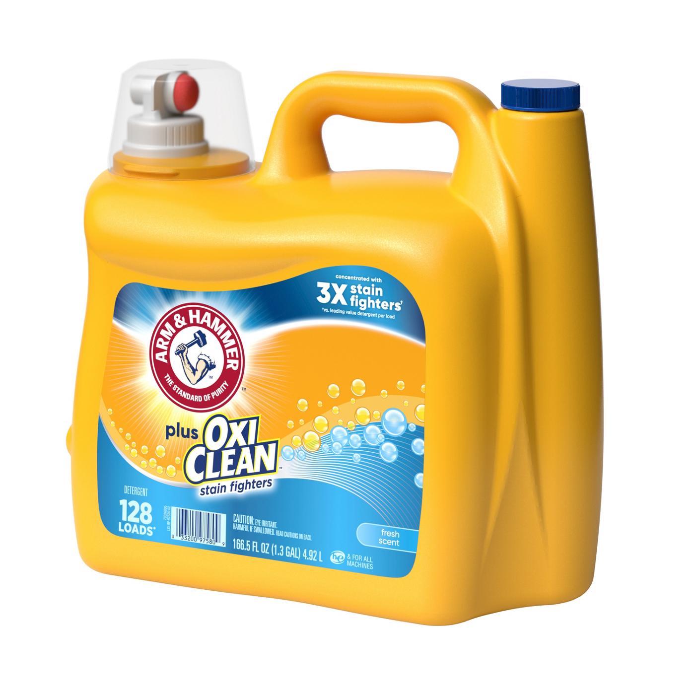 Arm & Hammer Plus OxiClean HE Liquid Laundry Detergent, 128 Loads - Fresh Scent; image 4 of 4