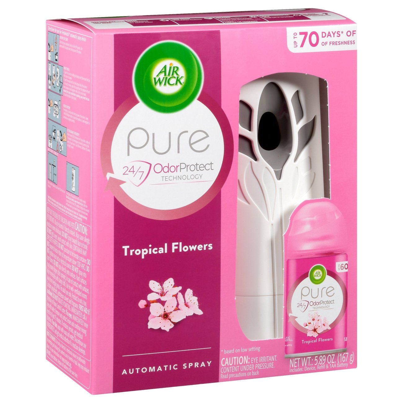 Air Wick Freshmatic Ultra Pure Starter Kit Pure Tropical Flowers Shop Air Fresheners at HEB