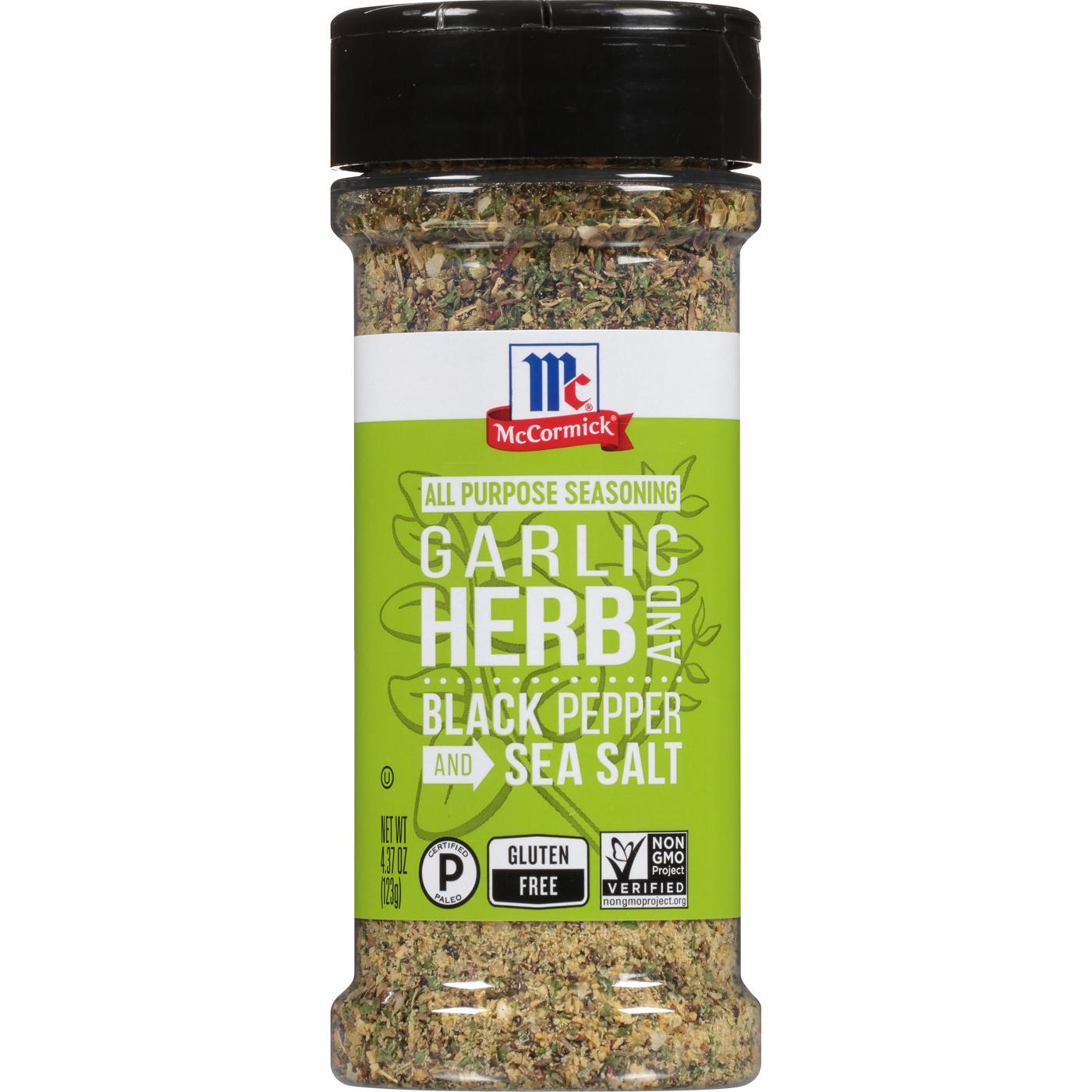 McCormick All Purpose Seasoning Garlic Herb Black Pepper & Sea Salt; image 1 of 9