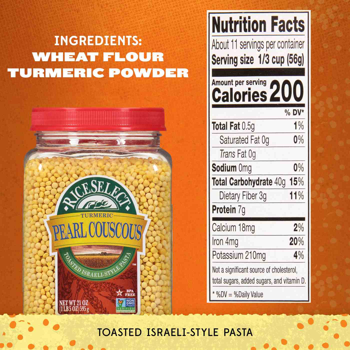 Rice Select Pearl Couscous With Turmeric; image 2 of 6