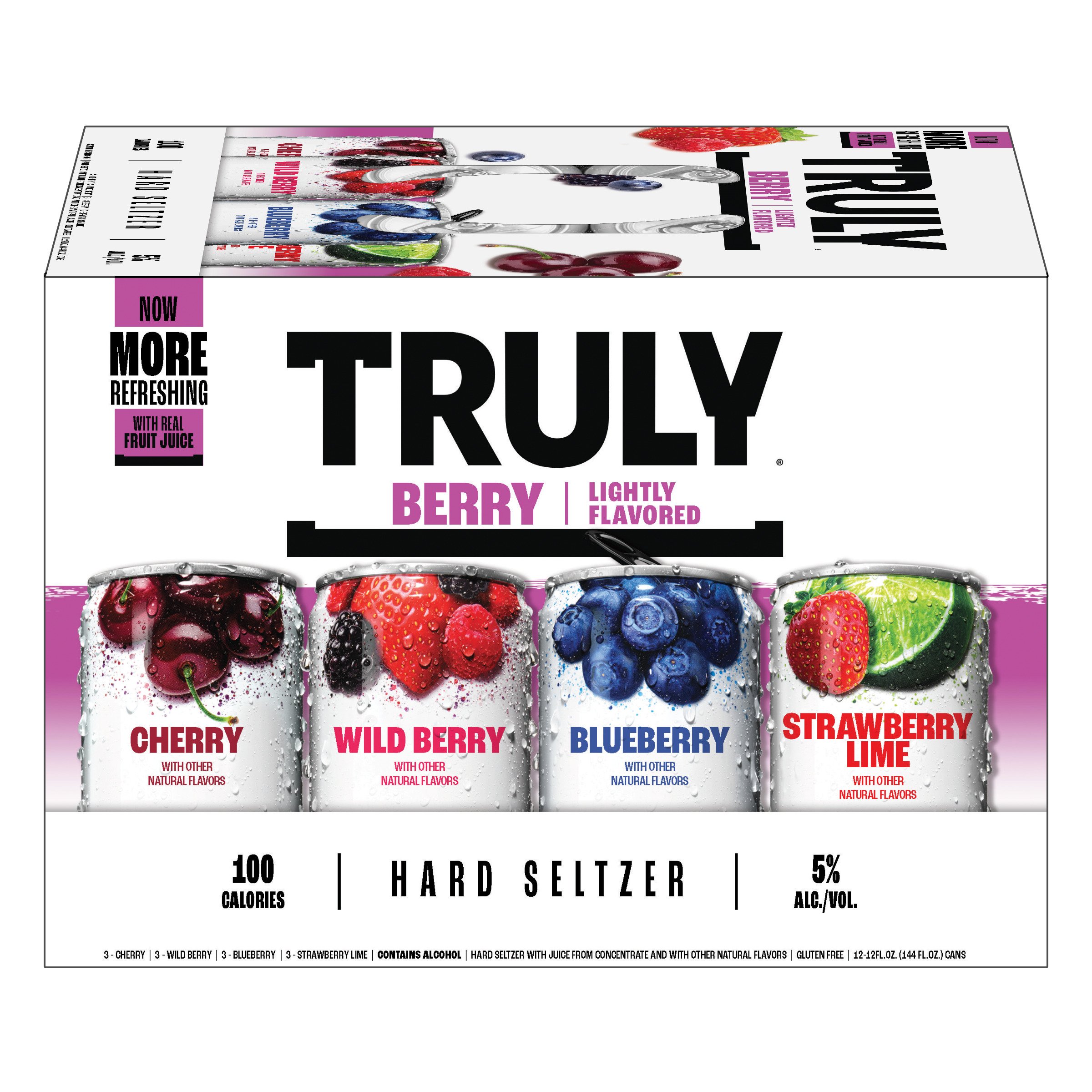 Truly Hard Seltzer Berry Variety Pack 12 Oz Cans 12 Pk Shop Beer Wine At H E B