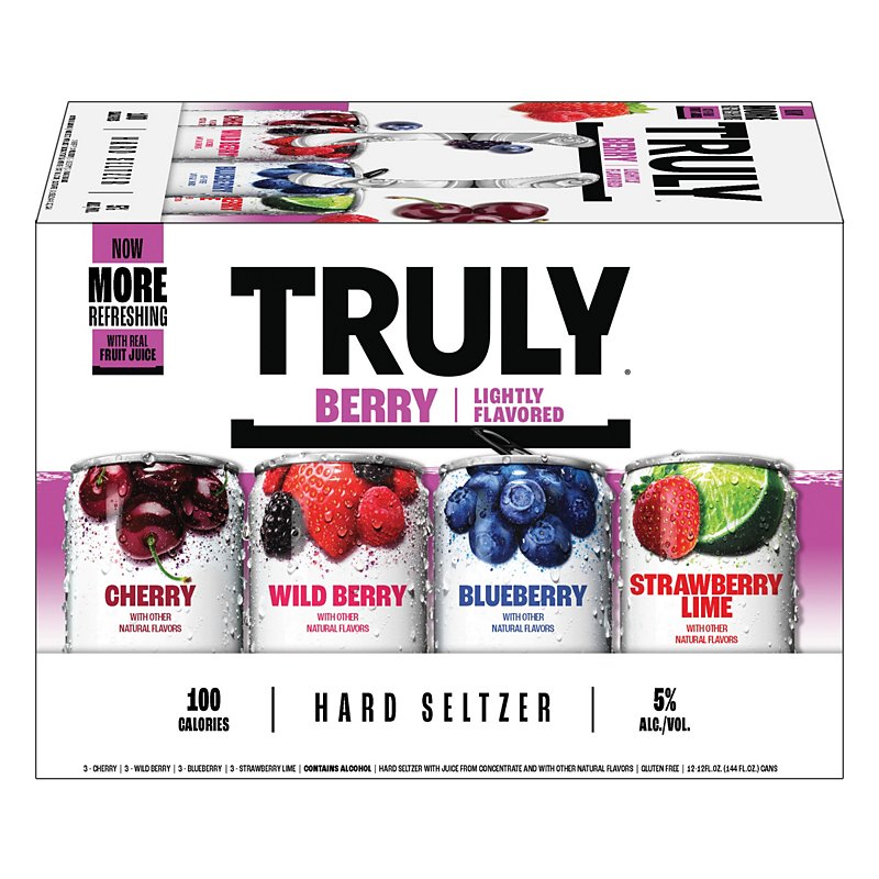 Truly Hard Seltzer Berry Mix Pack 12 Oz Cans Shop Malt Beverages Coolers At H E B