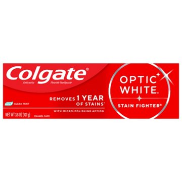 Colgate Optic White Anticavity Toothpaste - Clean Mint, 3.8 oz