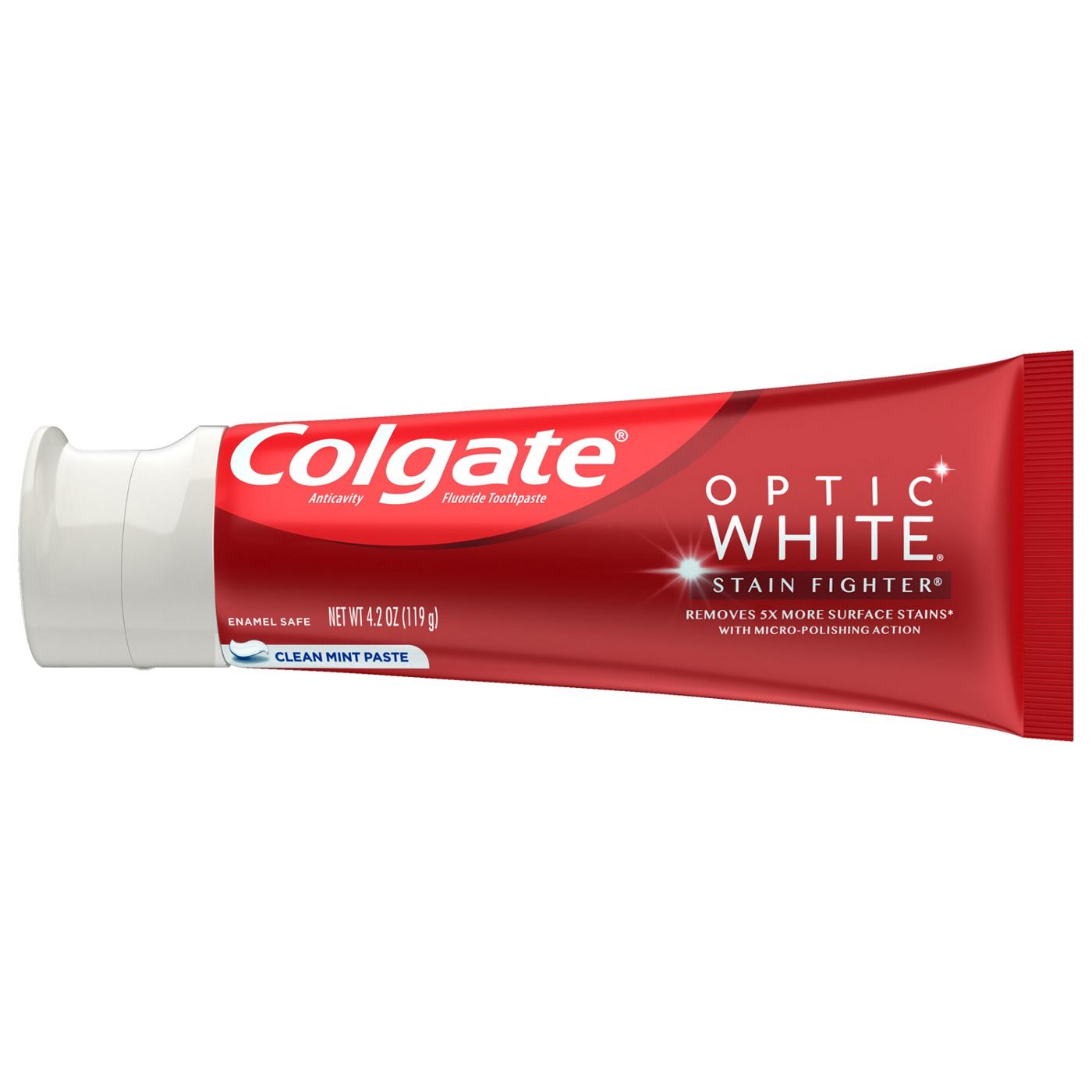 Colgate Optic White Anticavity Toothpaste - Clean Mint; image 10 of 10