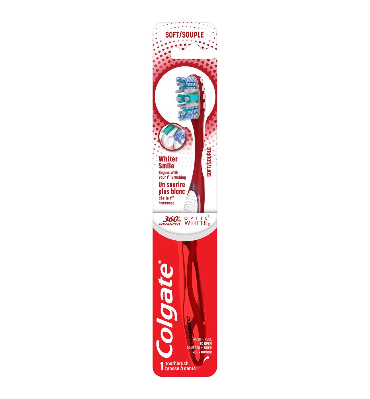 Colgate 360 Advanced Optic White Toothbrush - Soft; image 1 of 8