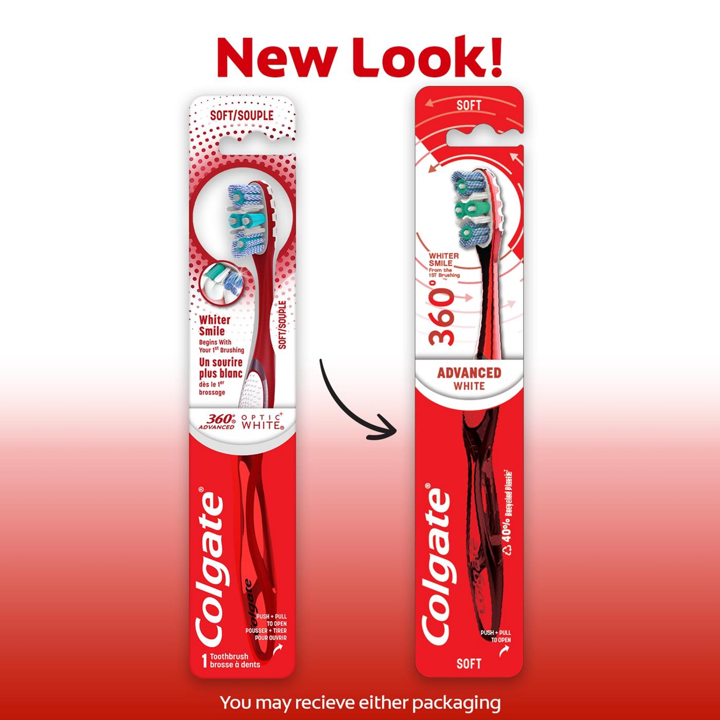 Colgate 360 Advanced Optic White Toothbrush - Soft; image 6 of 8