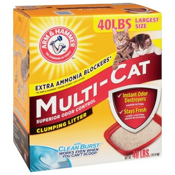 Arm & Hammer Multi-Cat Clumping Litter, 40 lb
