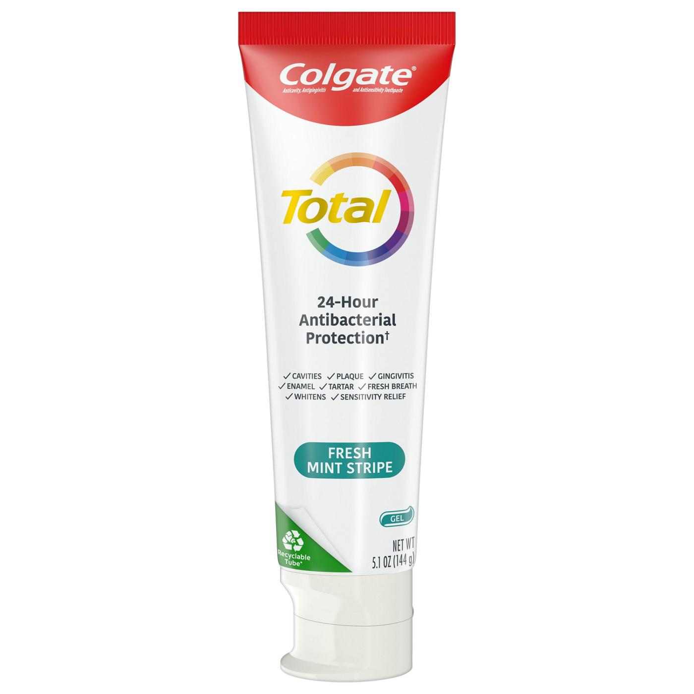 Colgate Total Gel Toothpaste - Fresh Mint Stripe, 2 Pk; image 13 of 13
