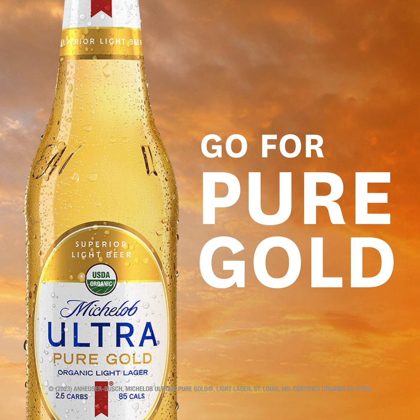 Michelob ULTRA Pure Gold Organic Light Lager Beer Bottles, 12 pack; image 7 of 7