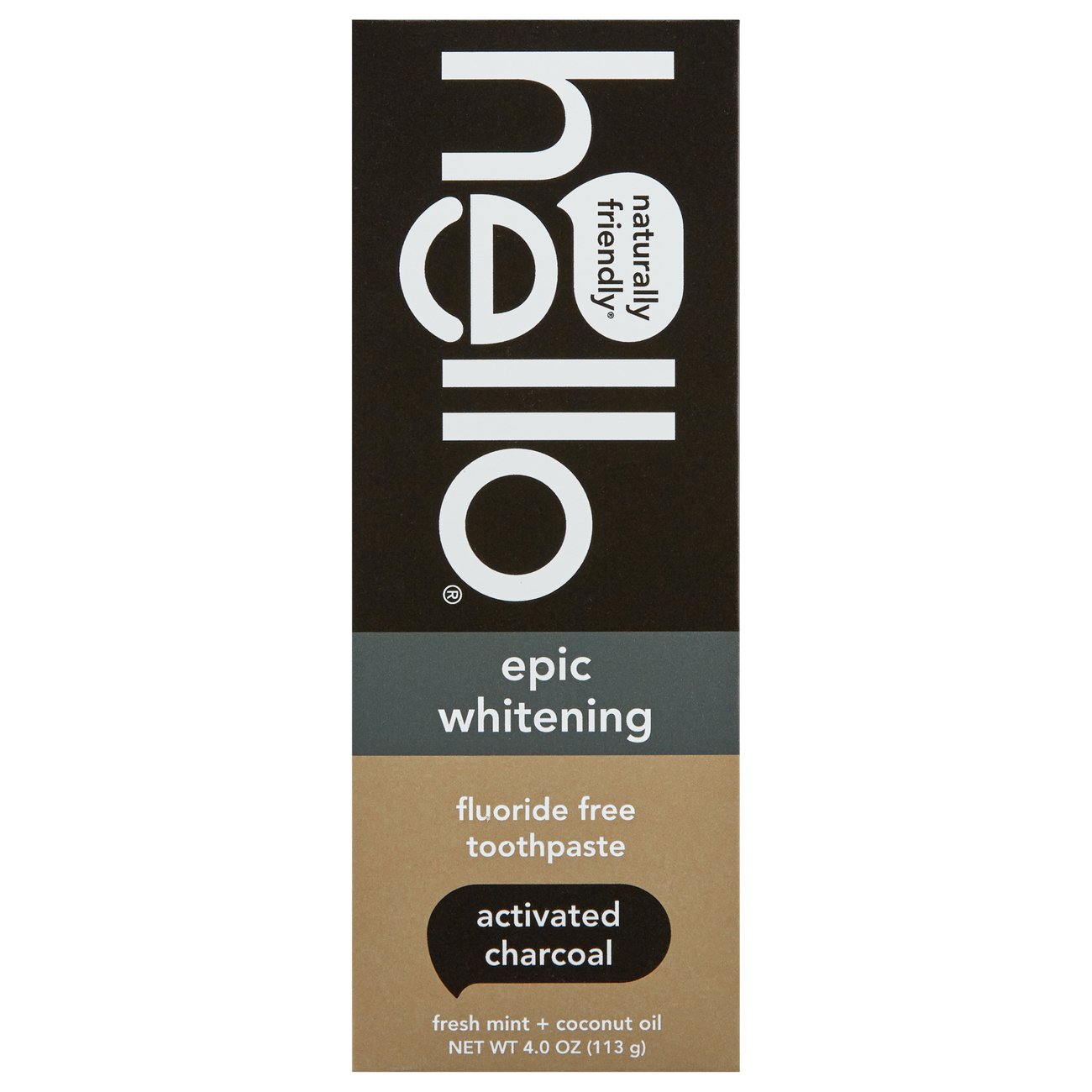 hello Fluoride Free Epic Whitening Toothpaste Activated Charcoal Shop Toothpaste at HEB