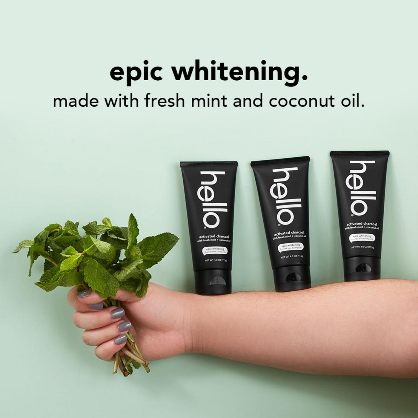 hello Fluoride Free Epic Whitening Toothpaste - Activated Charcoal; image 2 of 8