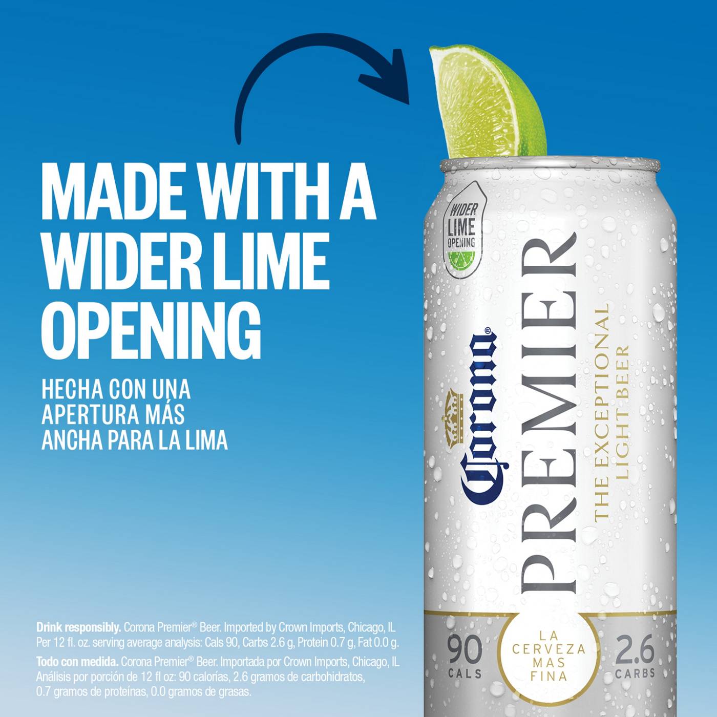 Corona Premier Mexican Lager Import Lower Calorie* Light Beer; image 2 of 9