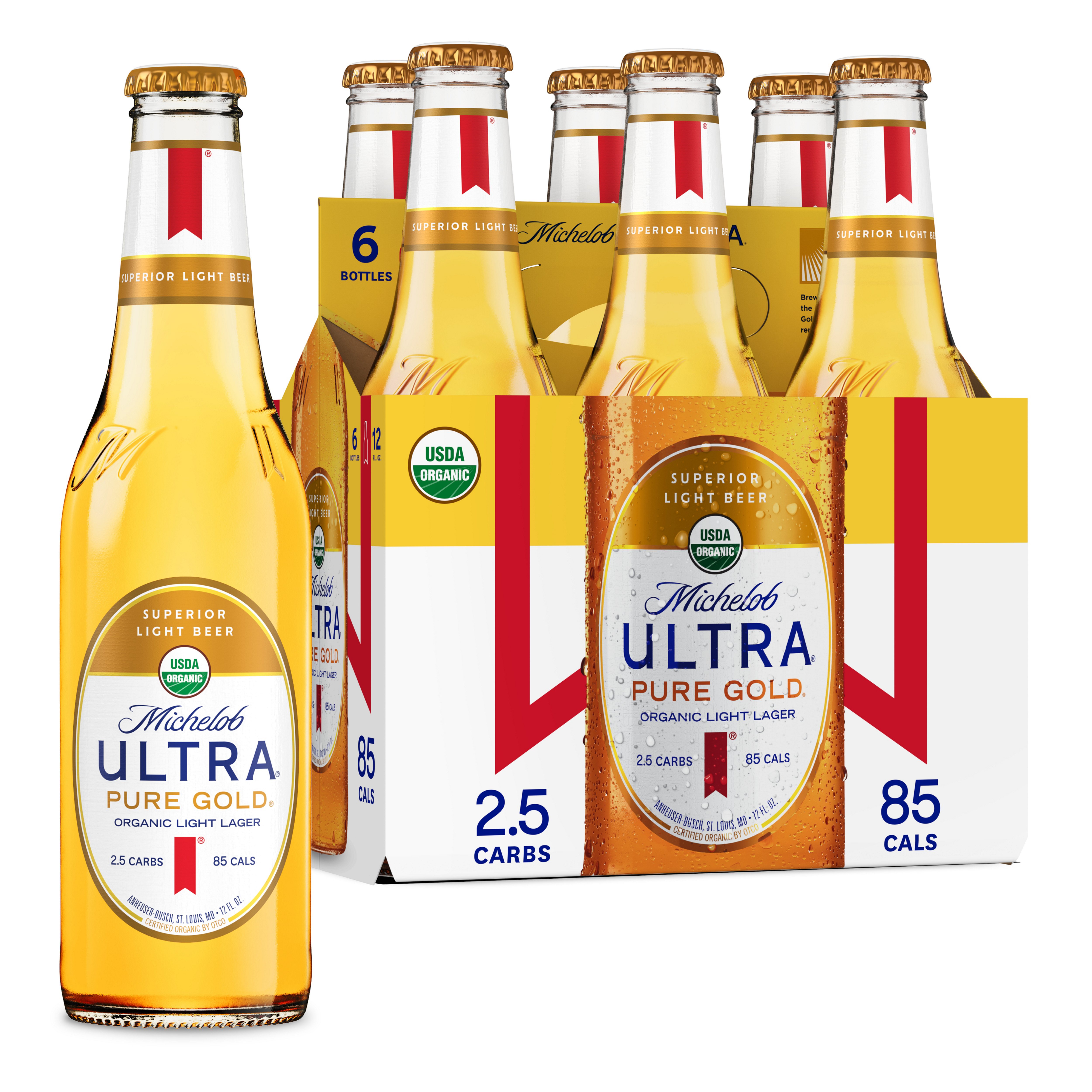 Michelob Ultra Pure Gold Beer 12 Oz Bottles Shop Beer At H E B