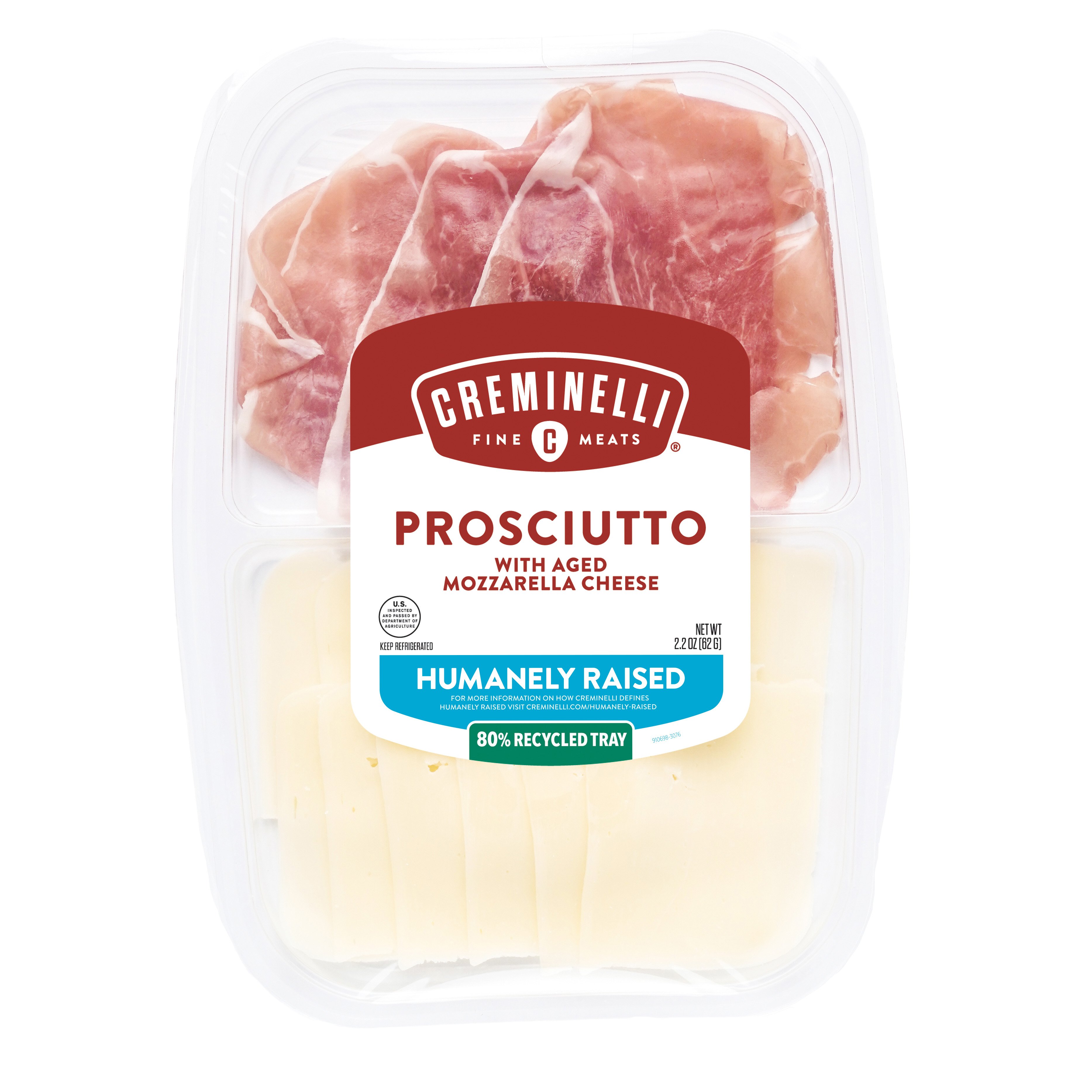 Creminelli Fine Meats Prosciutto with Aged Mozzarella Cheese, 2.2 oz