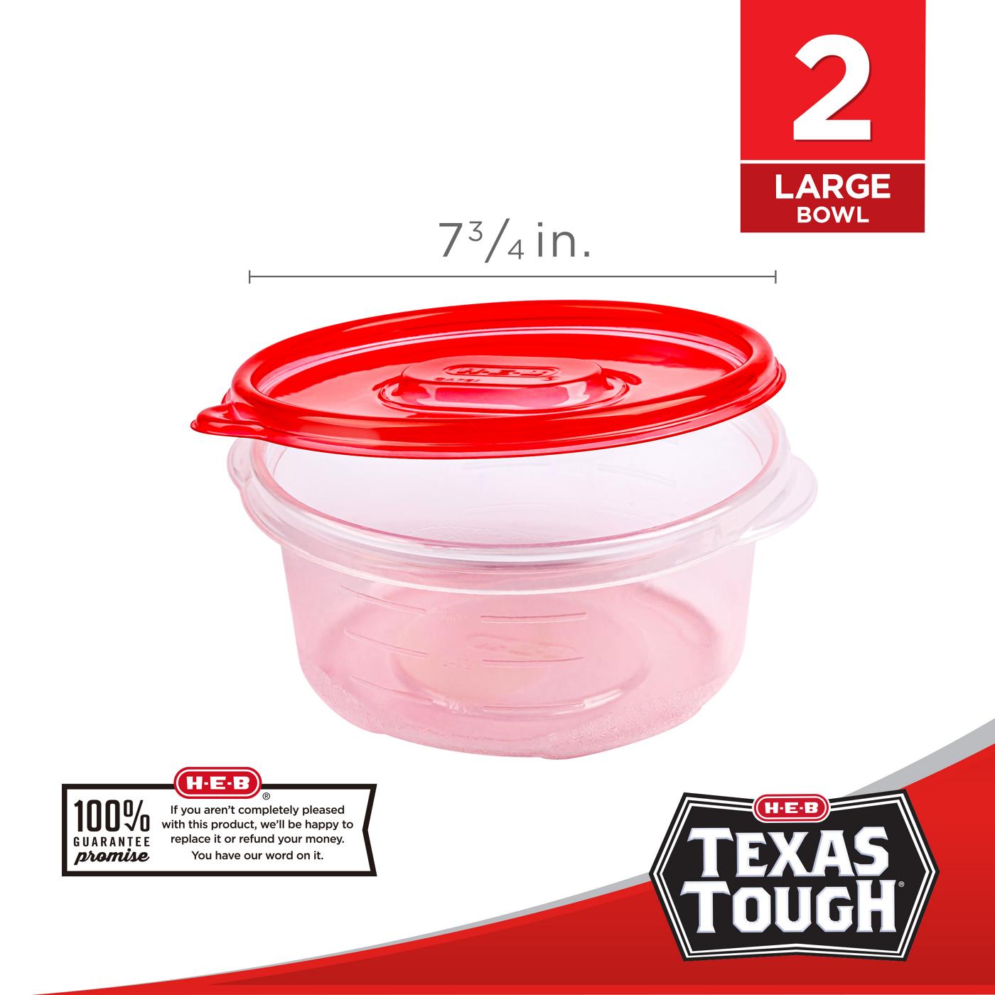 H-E-B Texas Tough Large Food Storage Container Bowls & Lids; image 5 of 5