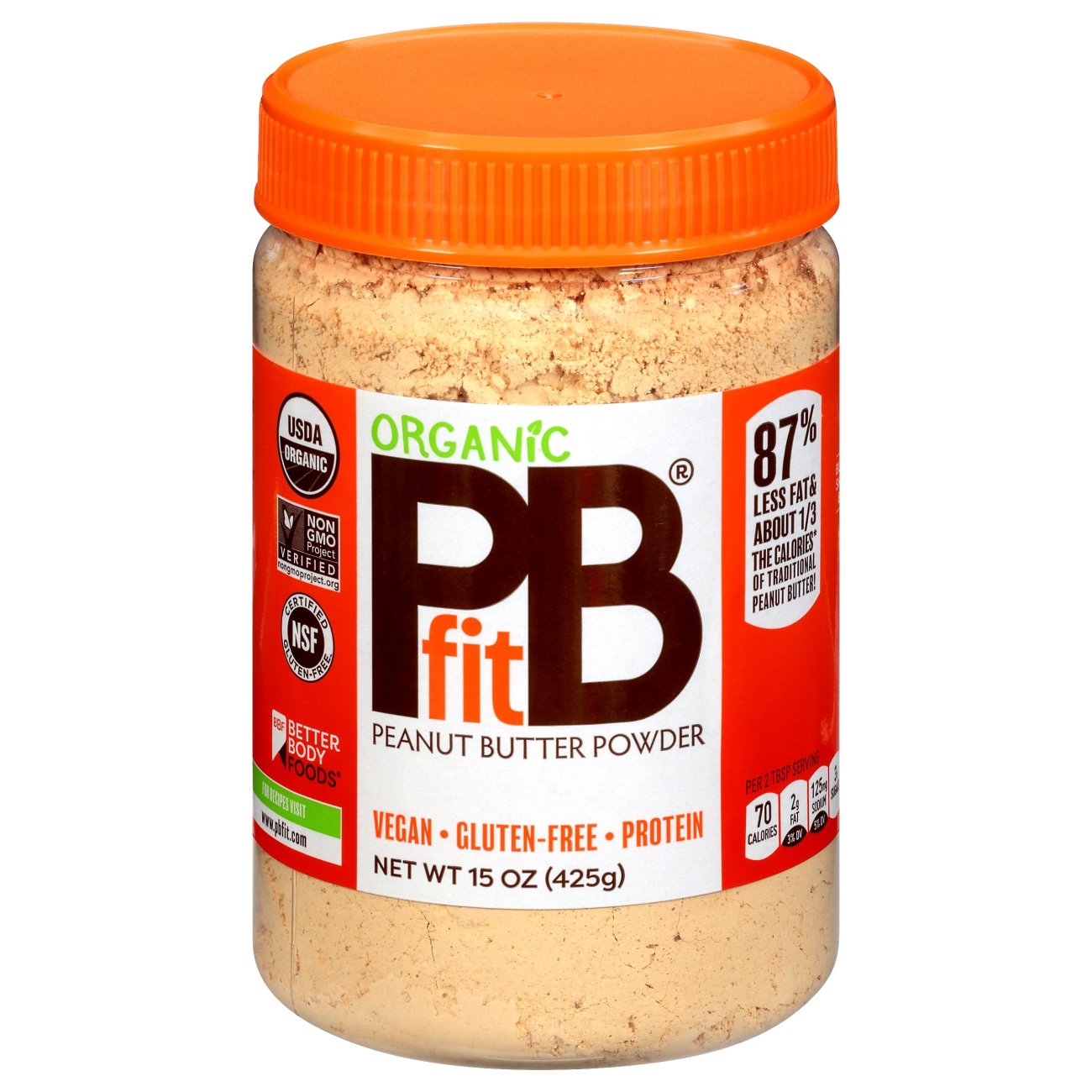 BetterBody Foods Organic PB Fit Peanut Butter Powder Shop Peanut