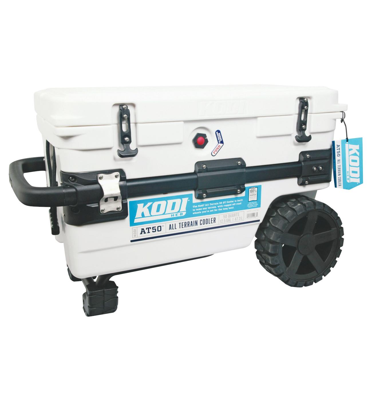 KODI by H-E-B AT50 All Terrain Wheeled Cooler - White; image 1 of 2