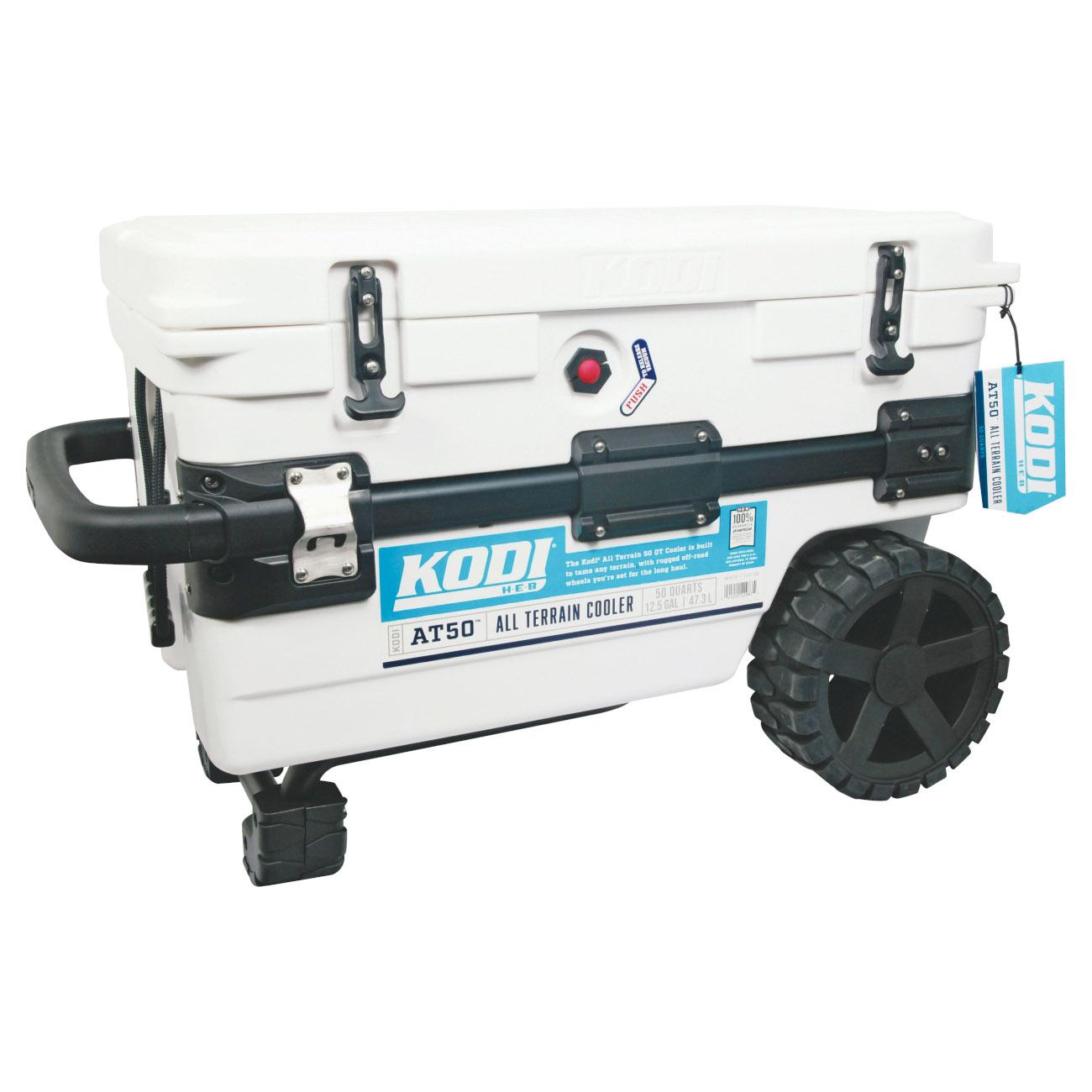 KODI by H-E-B AT50 All Terrain Wheeled Cooler - White; image 1 of 2