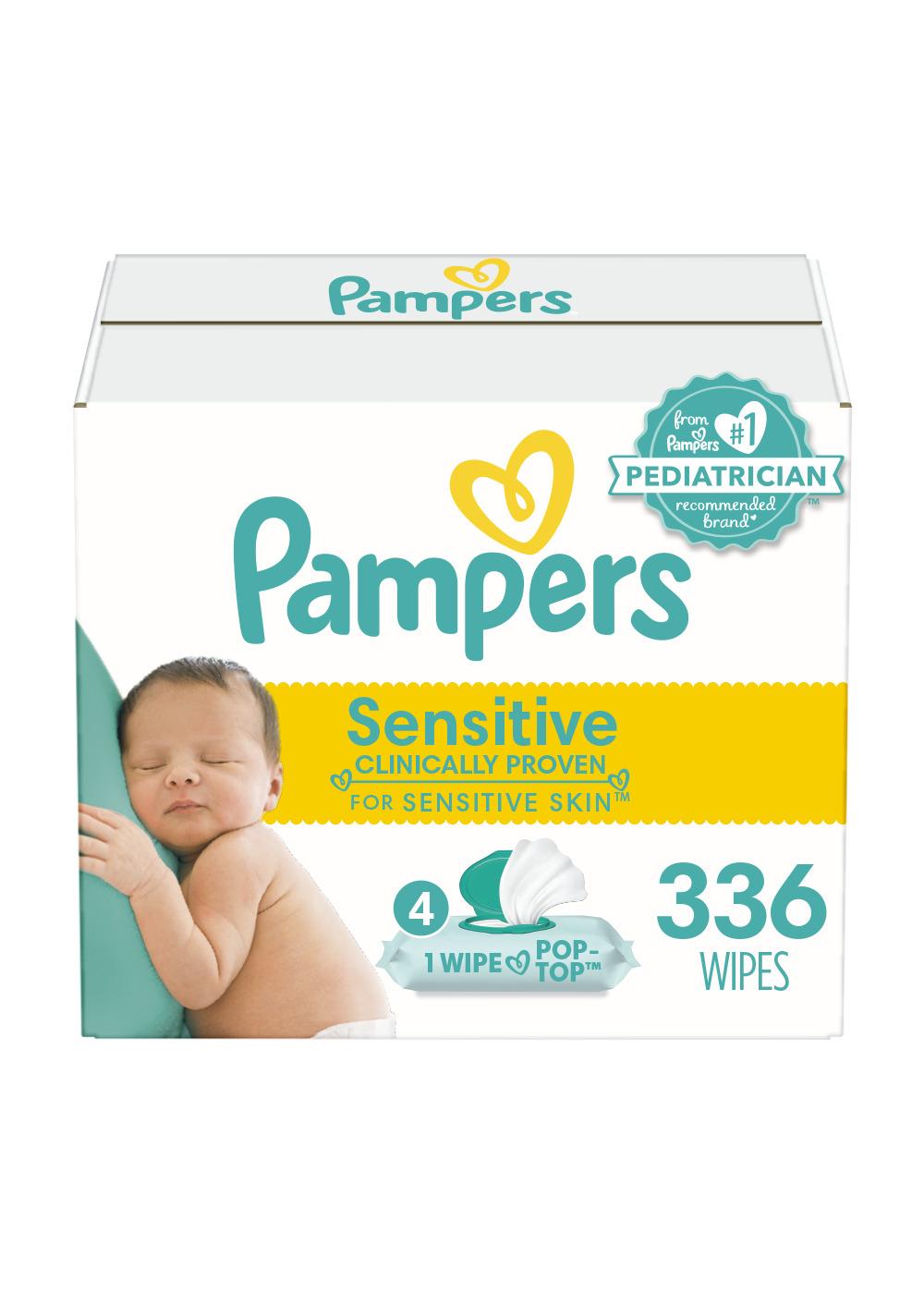 Pampers Sensitive Skin Baby Wipes Refills 4 Pk; image 9 of 10