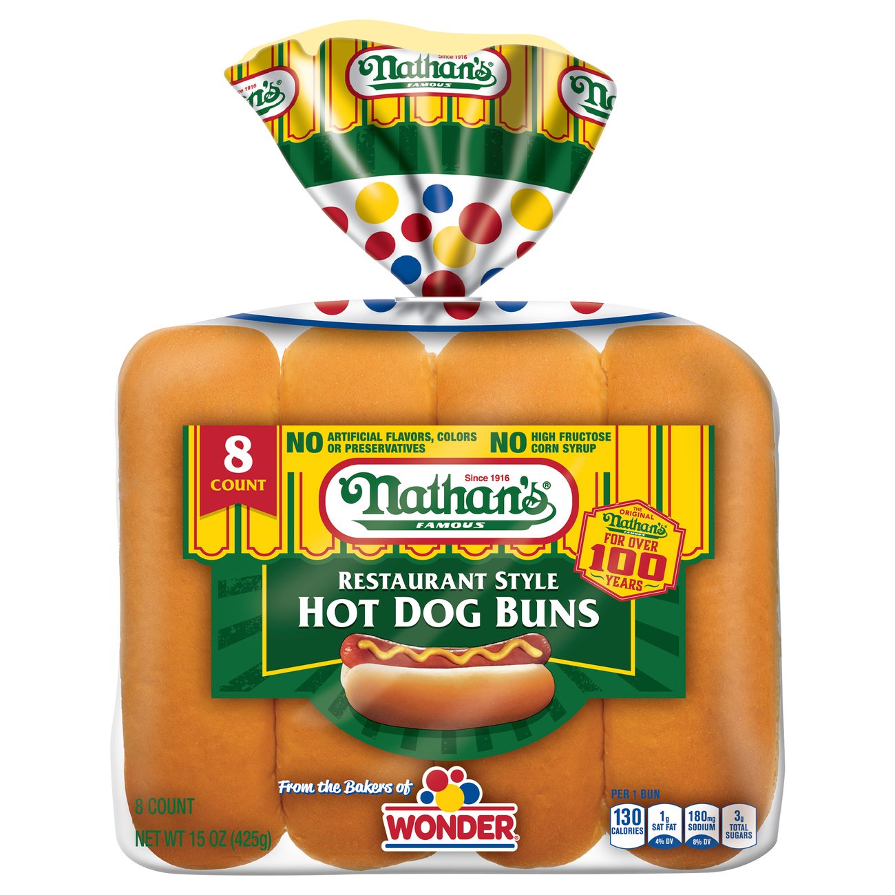 Nathan's Restaurant Style Hot Dog Buns - Shop Bread at H-E-B