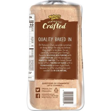 Nature's Own Perfectly Crafted Thick Sliced White Bread, 22 oz