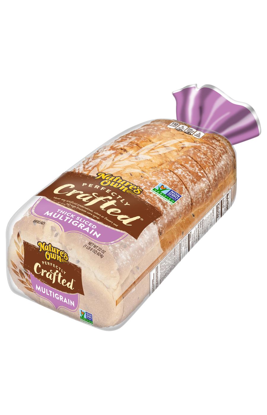 Nature's Own Perfectly Crafted Thick Sliced Multigrain Bread; image 2 of 6