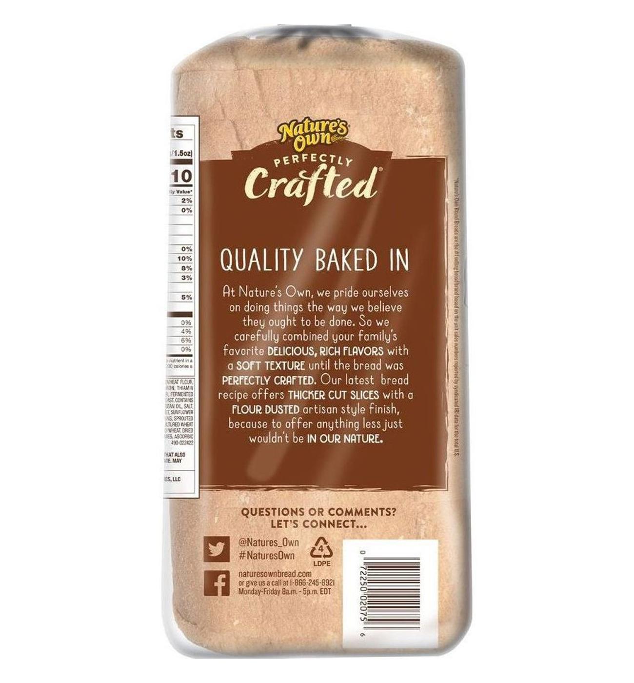 Nature's Own Perfectly Crafted Thick Sliced Multigrain Bread; image 6 of 6