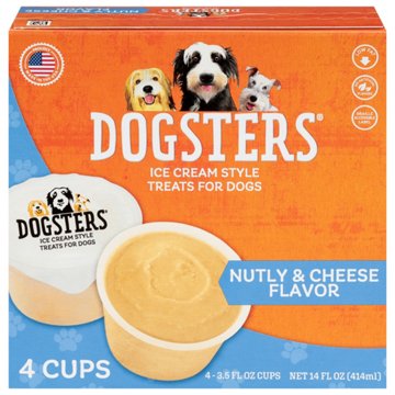Dogsters Nutly & Cheese Flavor Ice Cream Dog Treats, 4 ct