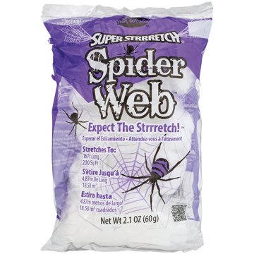 Fun World Super Stretch Spider Web Halloween Decor, 16'