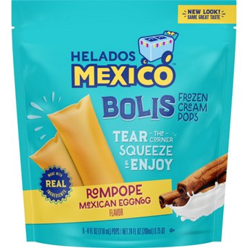 Helados Mexico Rompope Cream Bolis, 6 ct