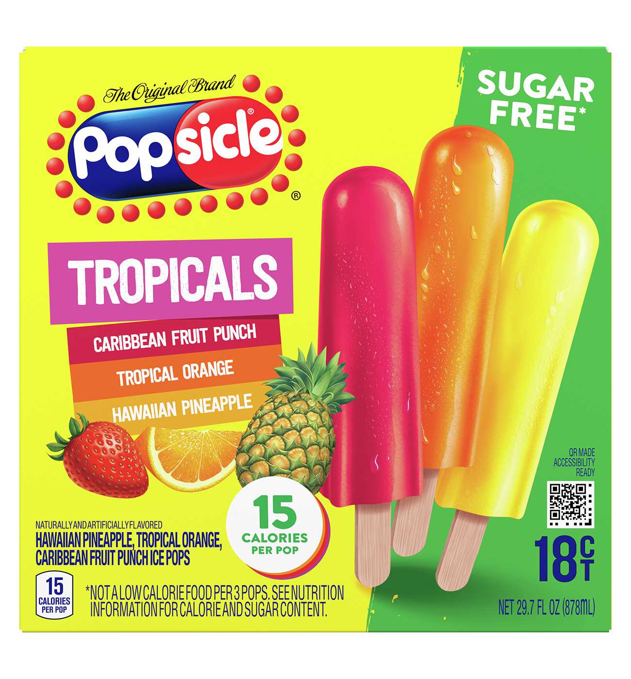 Popsicle Sugar Free Tropicals Ice Pops Variety Pack; image 1 of 6