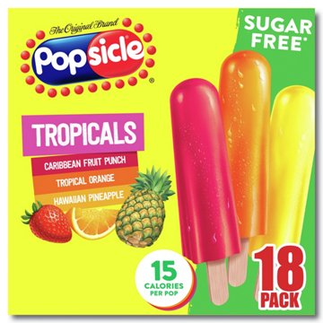 Popsicle Sugar Free Tropicals Ice Pops Variety Pack