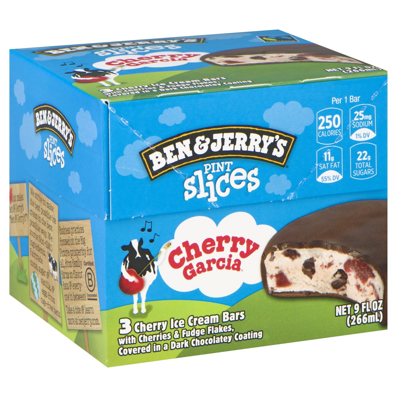 Ben & Jerrys Pint Slices Cherry Garcia Ice Cream Bars Shop Bars