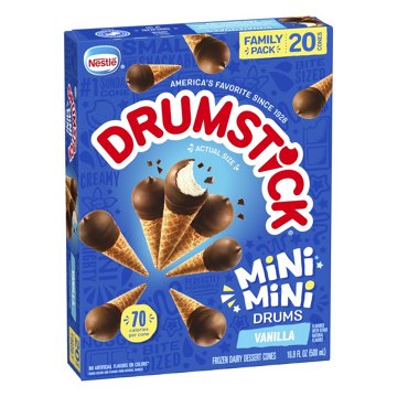 Nestle Drumstick Mini Drums Vanilla Sundae Cones, 20 ct