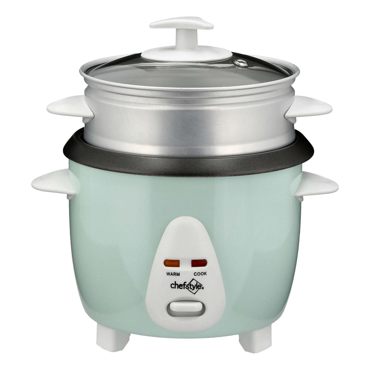 chefstyle Mint One-Touch Rice Cooker with Food Steamer - Shop